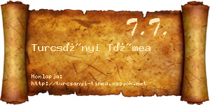 Turcsányi Tímea névjegykártya