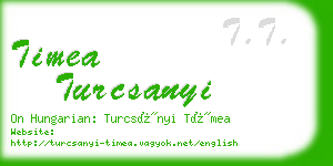 timea turcsanyi business card